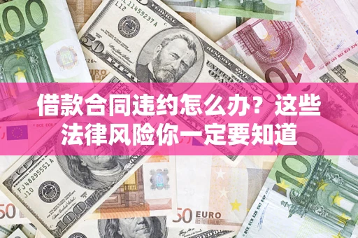 武汉借款合同违约怎么办？这些法律风险你一定要知道