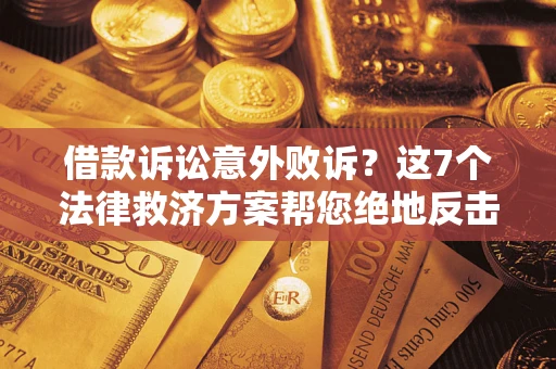 武汉借款诉讼意外败诉？这7个法律救济方案帮您绝地反击！