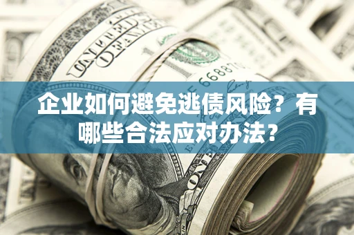 武汉企业如何避免逃债风险？有哪些合法应对办法？