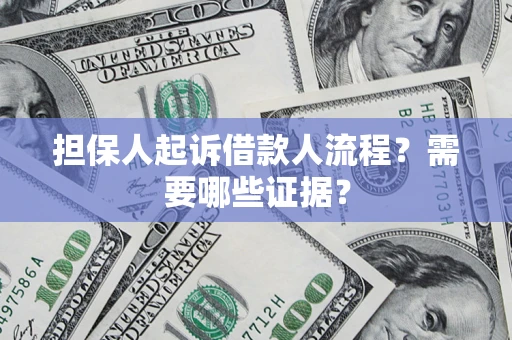 武汉担保人起诉借款人流程?需要哪些证据? 武汉担保人起诉借款人流程?需要哪些证据?