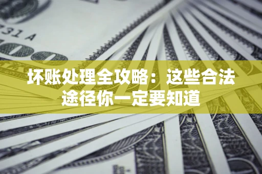 武汉坏账处理全攻略：这些合法途径你一定要知道