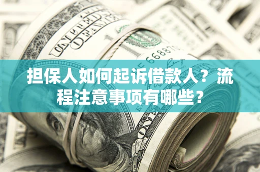 武汉担保人如何起诉借款人？流程注意事项有哪些？